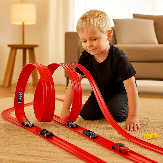 MagicTrack™ Pista de Carreras Flexible INCLUYE 4 MINI CARROS