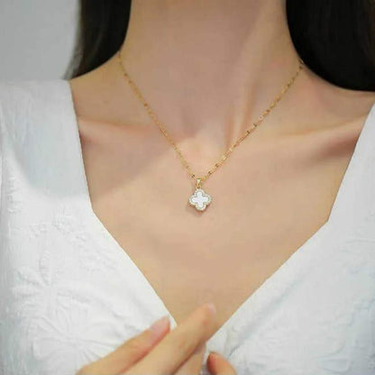 Charm ® Collar Trebol de 4 hojas VIRAL