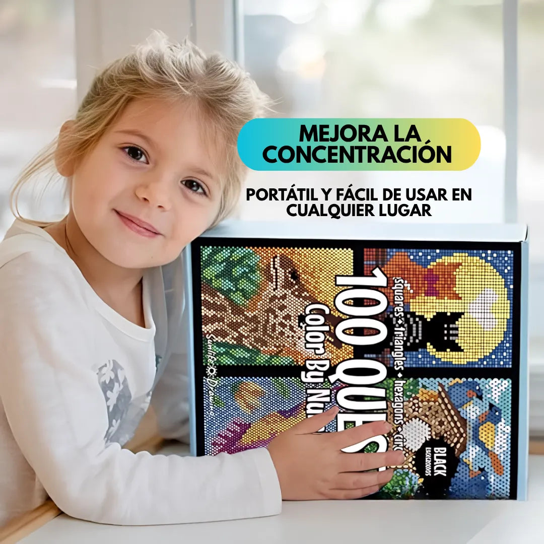 ColorQuest™ Set Creativo para Colorear (Libro + 12 Lápices)