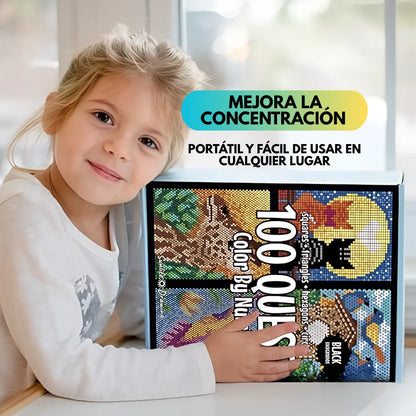 ColorQuest™ Set Creativo para Colorear (Libro + 12 Lápices)