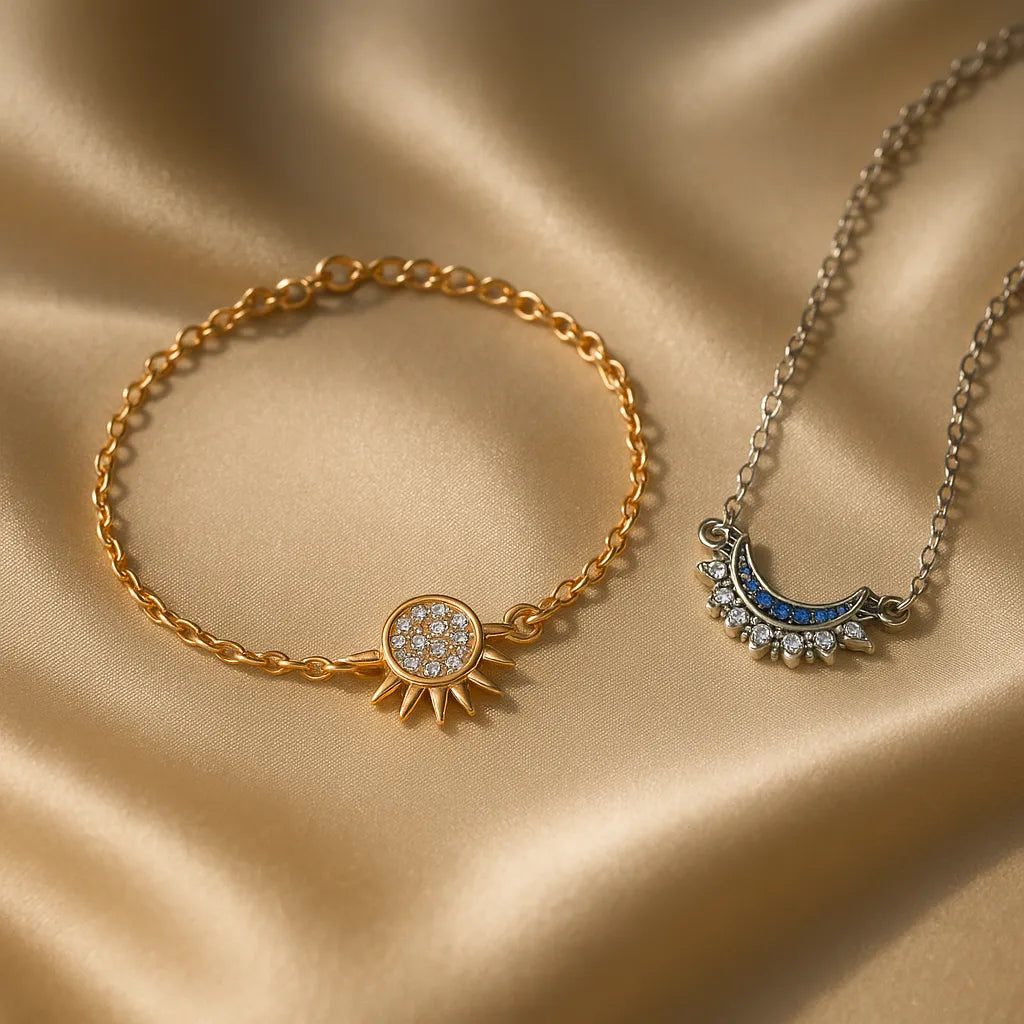 Stellar™ Pulsera Duo Sol Y Luna Par de Pulseras