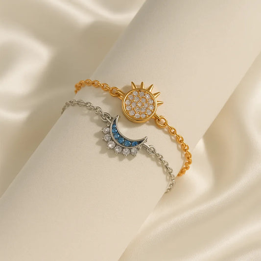 Stellar™ Pulsera Duo Sol Y Luna Par de Pulseras