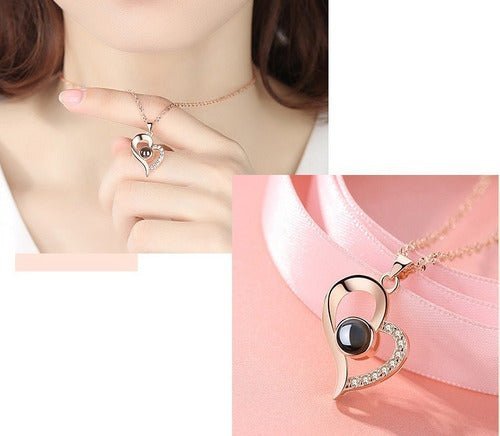 Collar Te amo en 100 idiomas Corazon CON CAJA Corazon* - Tienda Ufun - 10066