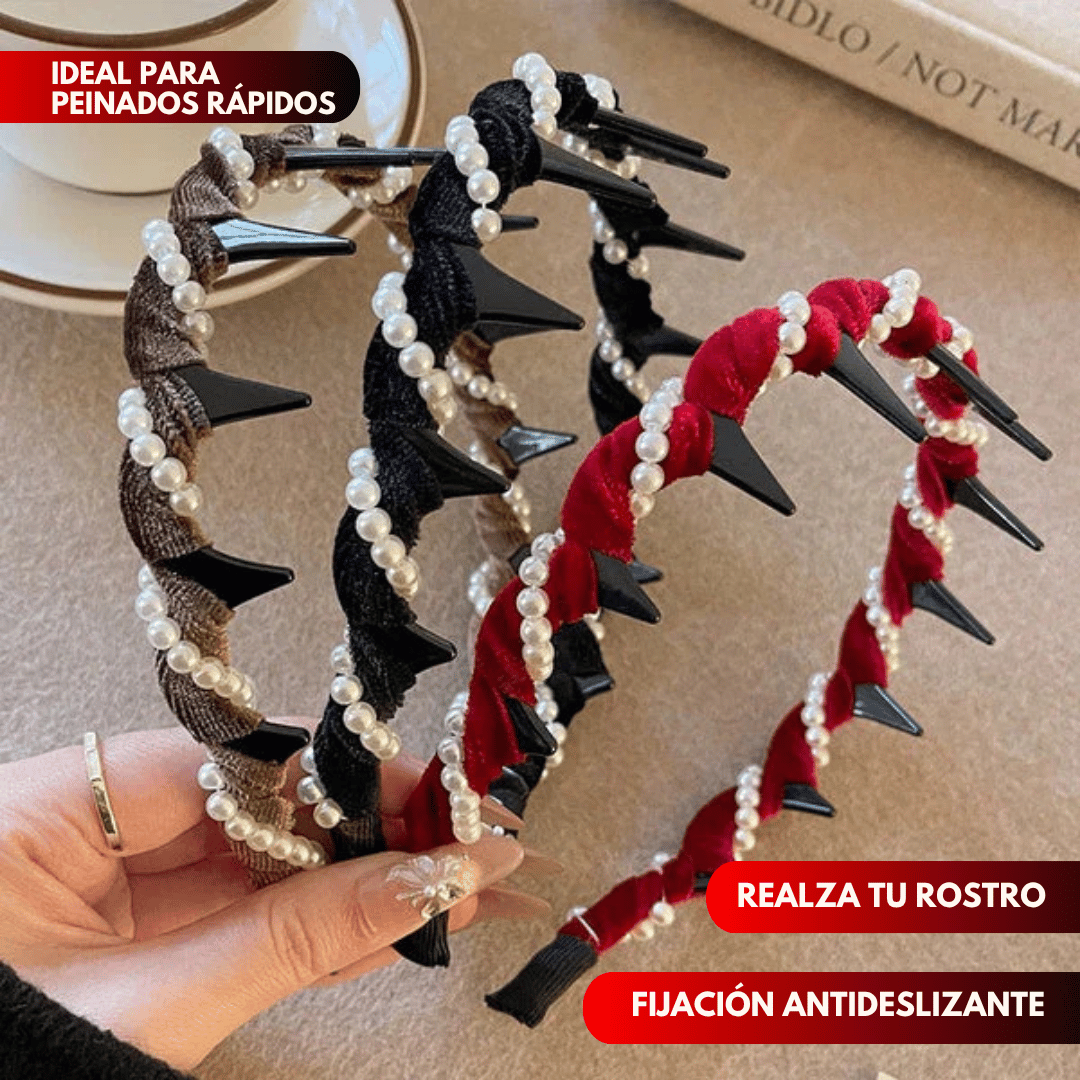 PearLift™ Diadema Vintage de Perlas  (set de 3 unidades)